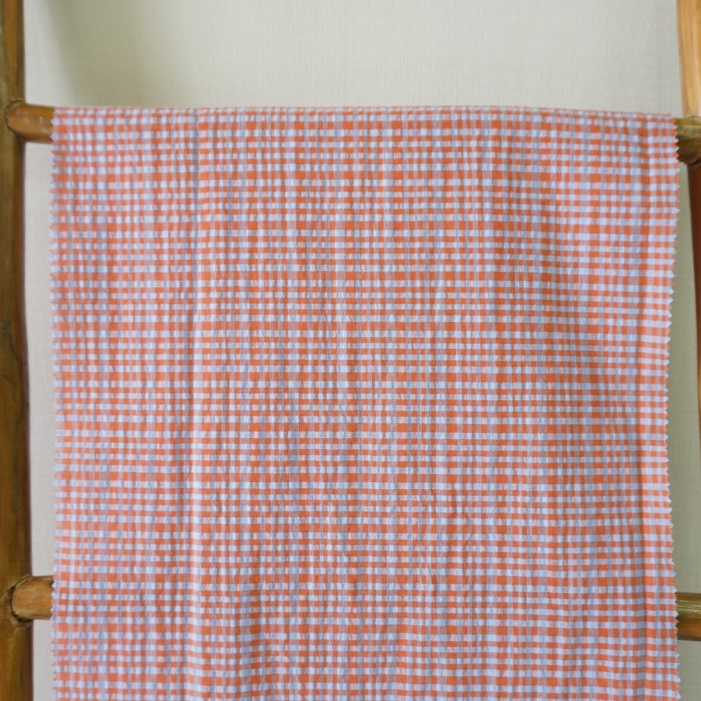 Cotton Sheer Sucker CY-170615 Orange Lilac