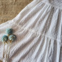 Cotton Swiss Dot Crinkle White