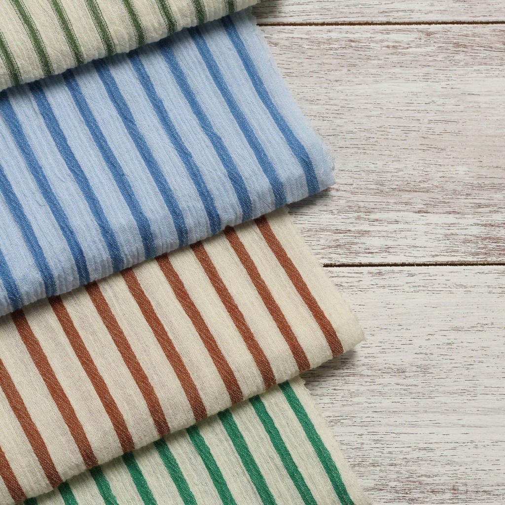 Cotton Crinkle Stripe BD
