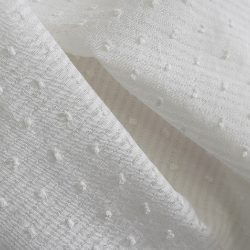 Cotton Swiss dot Kringkel Stripe Zea