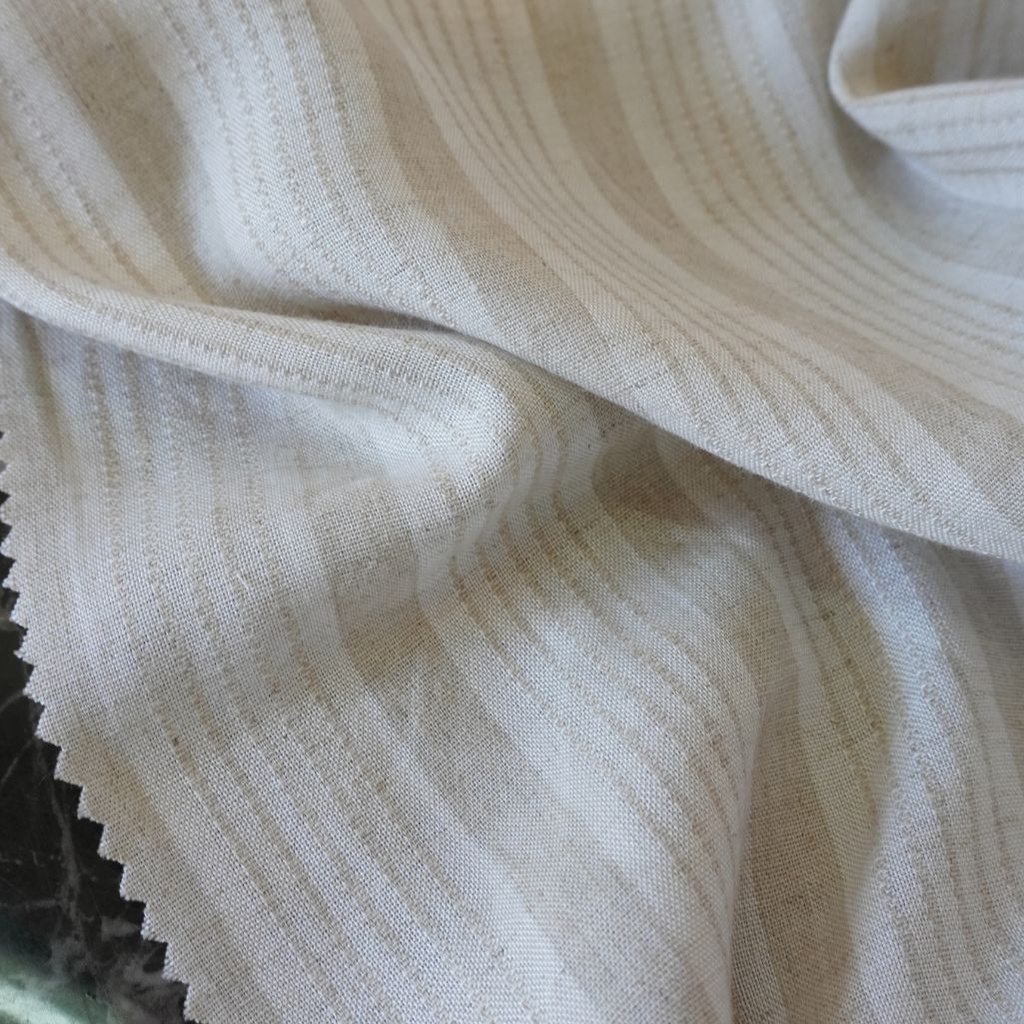 Rayon Linen Dobby Mocachino 001 Natural