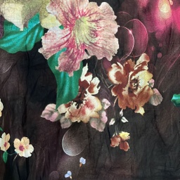 [WJ003] Cotton 60'S Print Wild Rose Brown [WJ003]